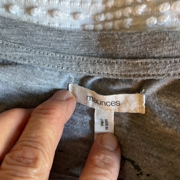 Maurices capped sleeved light gray top with Coca-Cola bear. Size Small - Picture 5 of 6